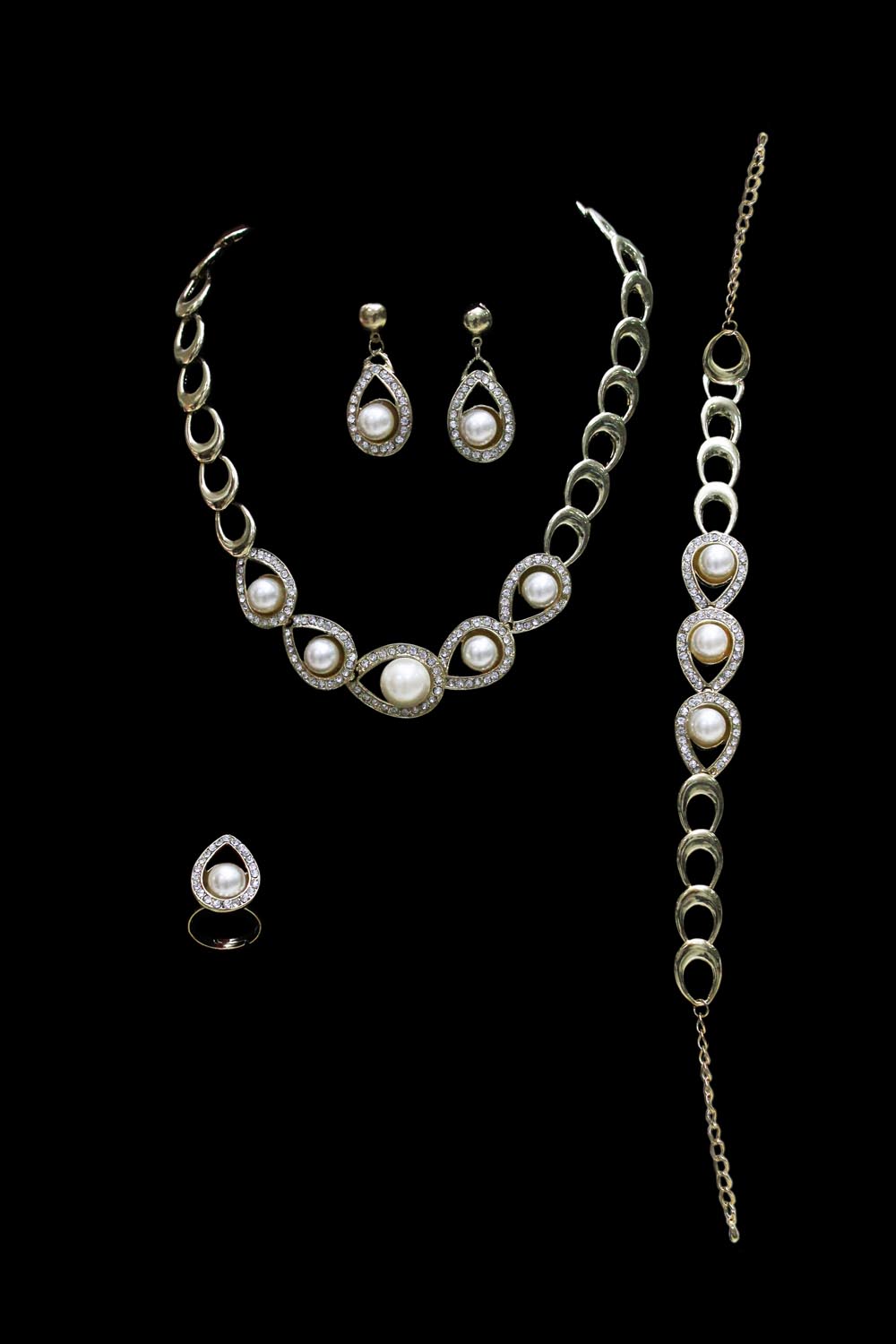 PARURE DIAMANTE PERLA